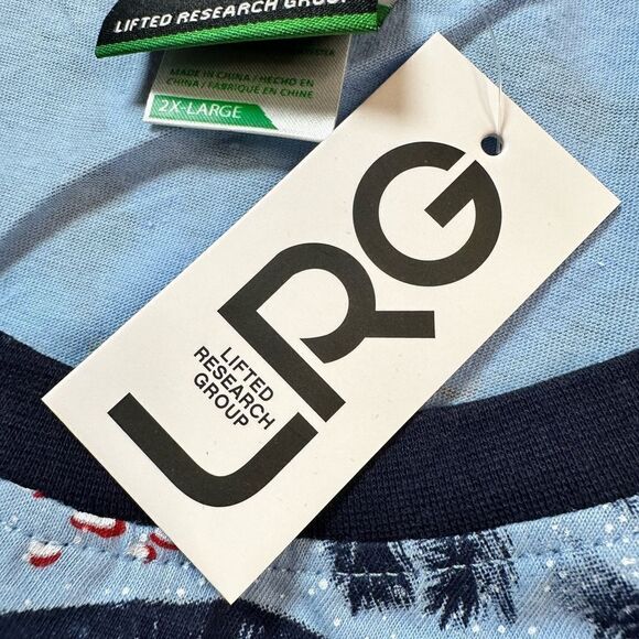 NWT LRG Lifted Research Group Blue Palm Tree Summer Tank Top - Size 2XL - Picture 5 of 6
